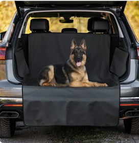 Dog Car Mat Pet Car Mats Trunk Rear Seat (Option: Black-Currency)